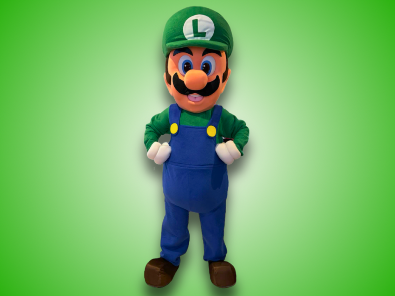 Mascotte de Luigi qui prend la pose