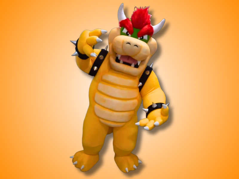 Mascotte de Bowser qui prend la pose