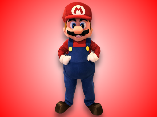 Mascotte de Mario qui prend la pose